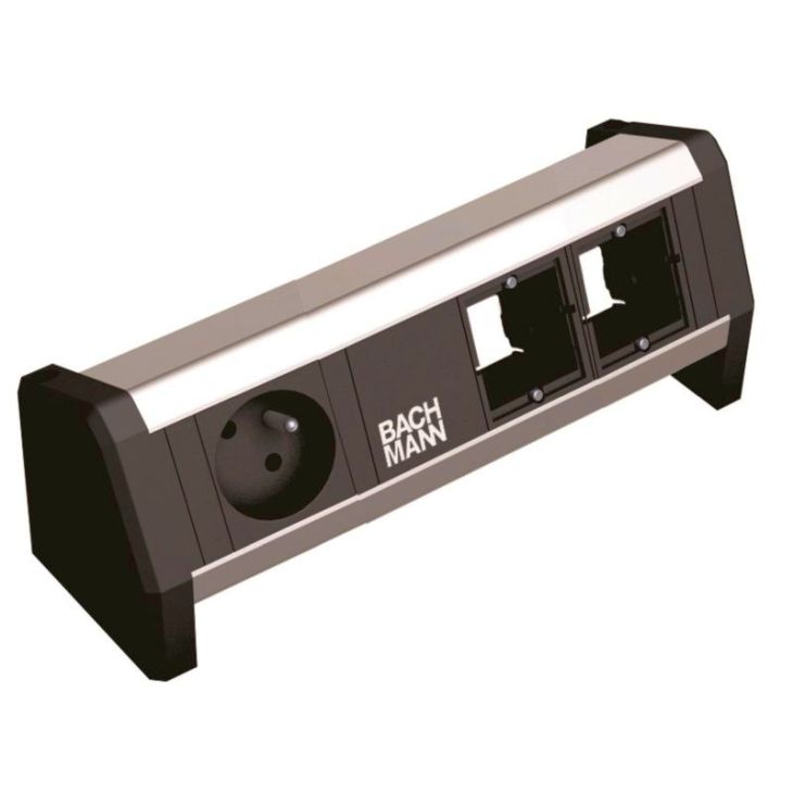 Kantoor elektrificatie en kabelmanagement - Bachmann - DESK1 3 modulen (1x UTE 2x lege mod.) - 902.0044