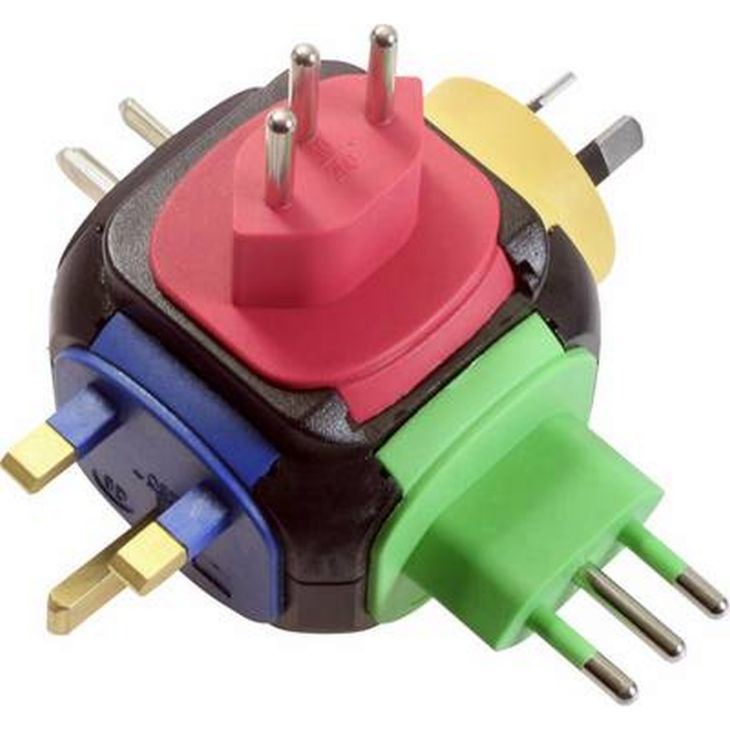 Fiches, interrupteurs et prises de courant - Schwabe - Wereldreis Stecky 16A 230V IP20 - 90251