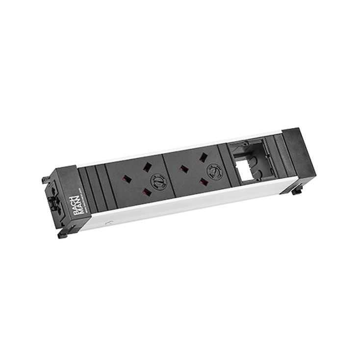 Électrification des bureaux et gestion des câbles - Bachmann - CONFERENCE 2xUK 45ø 3,15A KS 1xABDStromein und-ausgang: GST18 - 909.0023