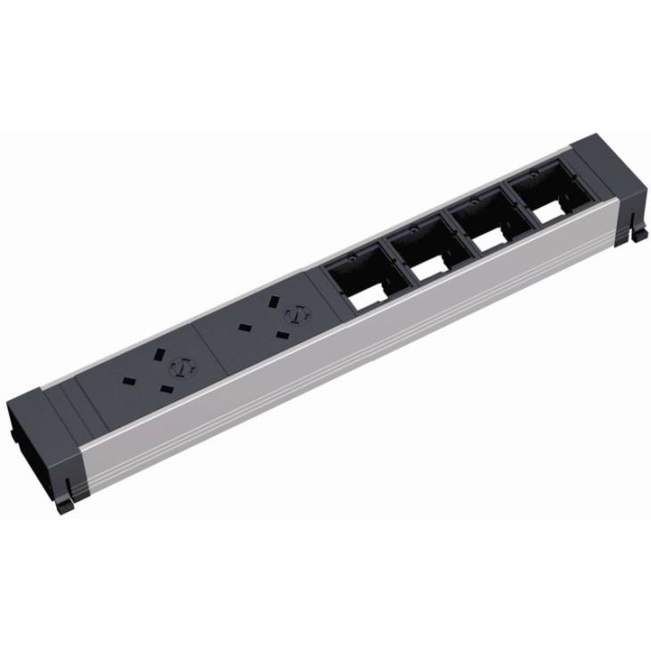 Électrification des bureaux et gestion des câbles - Bachmann - CONFERENCE 2xUK 45ø 3,15A KS 4xABDStromein und-ausgang: GST18 - 909.0028