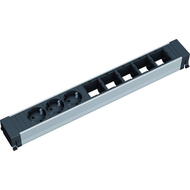 Électrification des bureaux et gestion des câbles - Bachmann - CONFERENCE 3x Schuko 5xMod.Vide-909,006 - 909.006