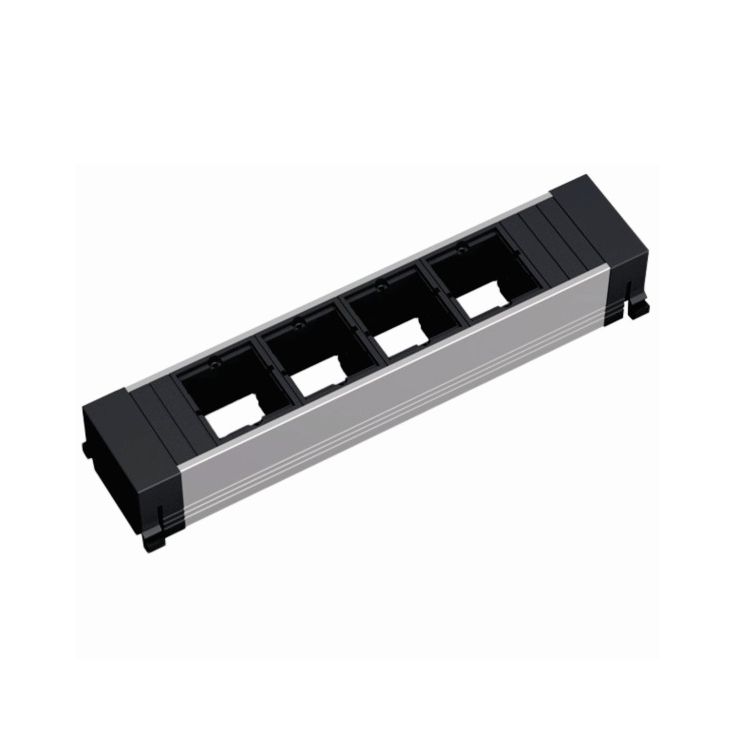 Électrification des bureaux et gestion des câbles - Bachmann - CONFERENCE/TOP FRAME powerstrip 4 modules (4x UTE) + 0,2m GST18 - 909.1053