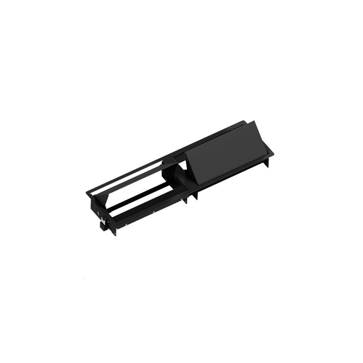 Électrification des bureaux et gestion des câbles - Bachmann - CONI DUO cadre d'installation 2x 3 modules noir (RAL9005) - 911.047