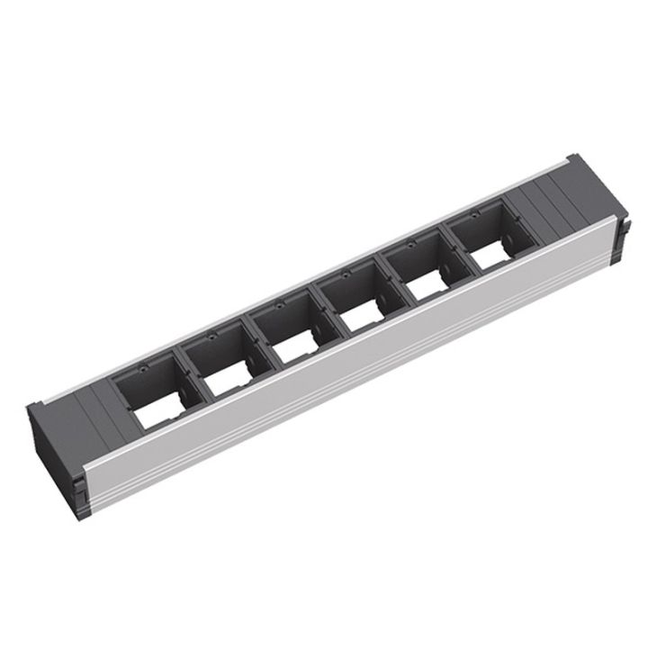 Kantoor elektrificatie en kabelmanagement - Bachmann - CONI powerstrip 6 modulen (6x Lege mod) met kabel 0,2m GST18i3 - 912.001