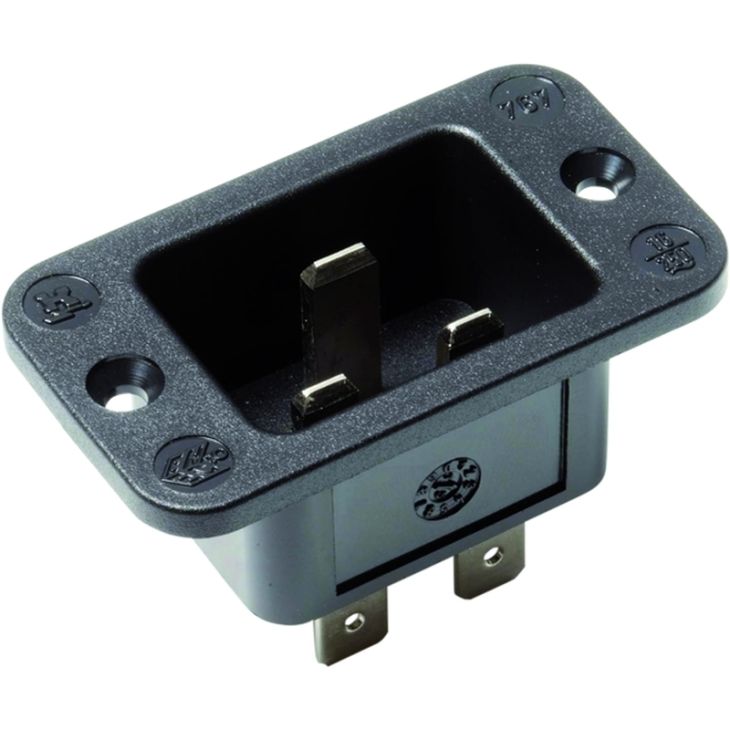 Stekkers, schakelaars en stopcontacten - Bachmann - Kalt Recht Inbouw stekker 16A, 250V 70°C wit - 917.173