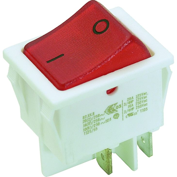 Verlichting - Bachmann - Tuimelschakelaar serie 3652, wit-rood - 924.096