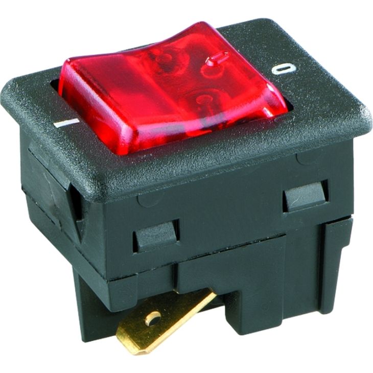 Verlichting - Bachmann - Wipschakelaar Serie 8005 16A/250V R 2pol. Zw/R - 924.129