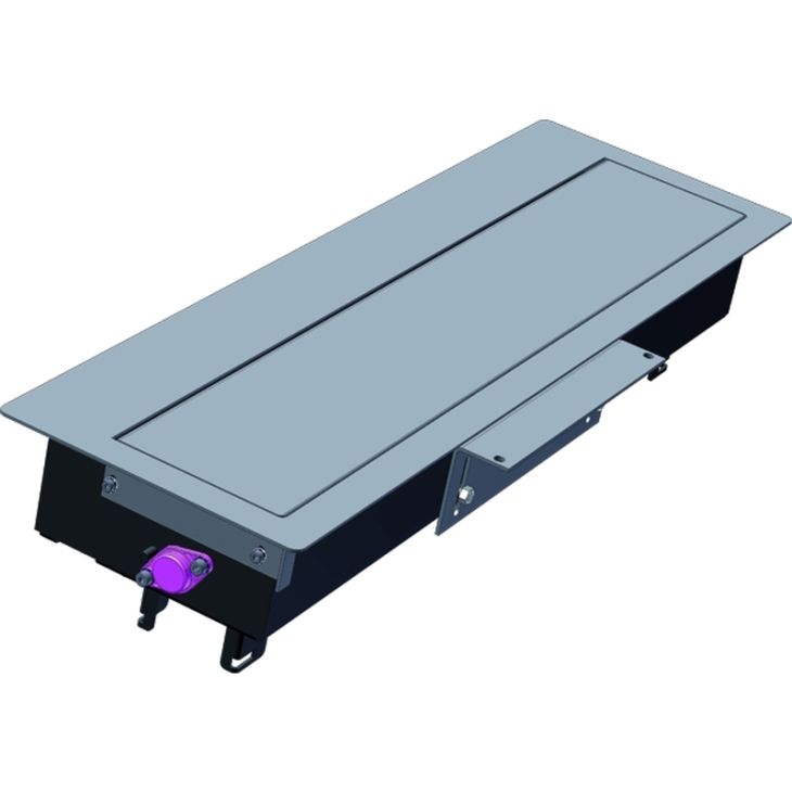 Kantoor elektrificatie en kabelmanagement - Bachmann - TOP FRAME incl. frame 8 modulen assymetrisch RAL9006 - 925.501