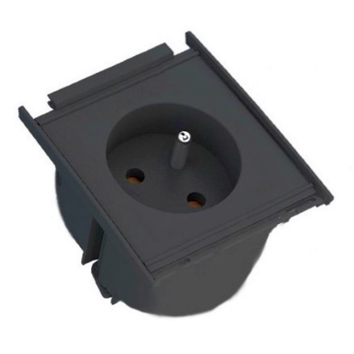 Électrification des bureaux et gestion des câbles - Bachmann - KAPSA power strip 1x module (1x UTE) + 2m cable - 927.402