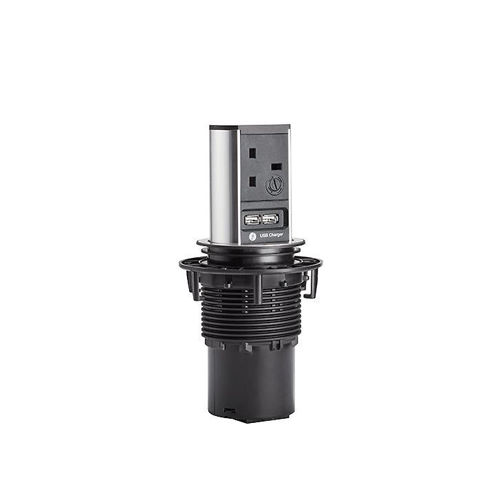 Électrification des bureaux et gestion des câbles - Bachmann - ELEVATOR 1x UK 5A 1x Chargeur USB - 928.026