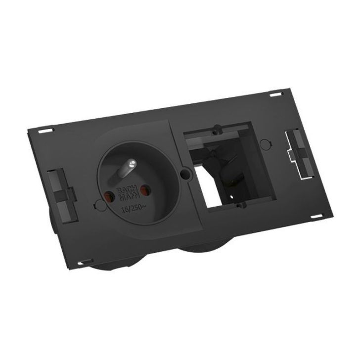 Électrification des bureaux et gestion des câbles - Bachmann - DUE 1x UTE 1x mod.vide - 929.032