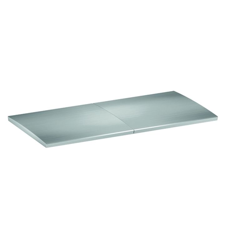 Électrification des bureaux et gestion des câbles - Bachmann - DUE Lid Set plastique (2pcs) Edelstahl-Optik - 929.100