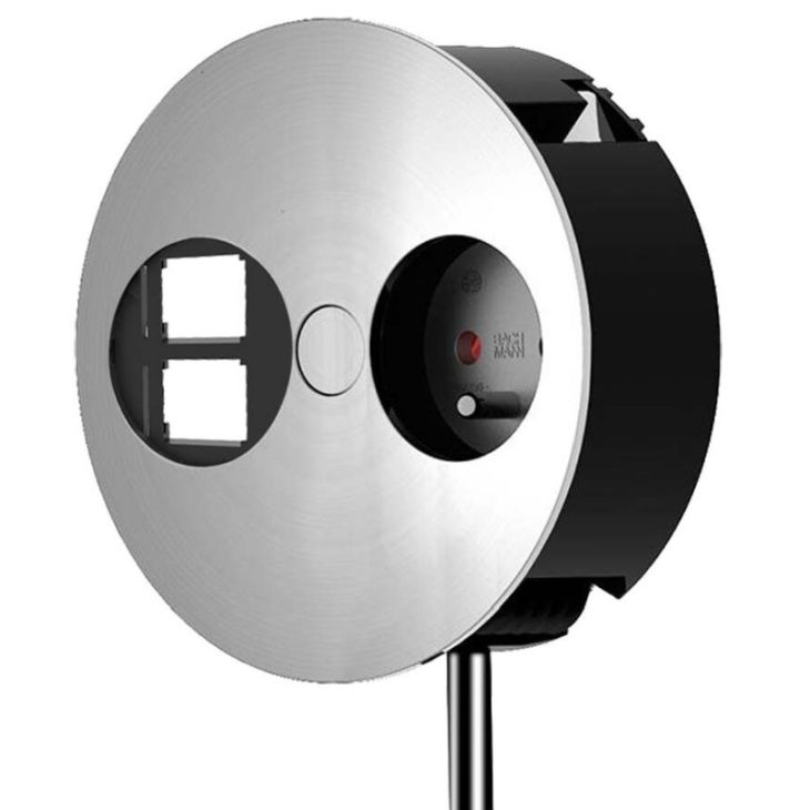 Électrification des bureaux et gestion des câbles - Bachmann - TWIST (1x UTE + 1x MOD VIDE) Chrome mat+ 0,2m cable - 931.003