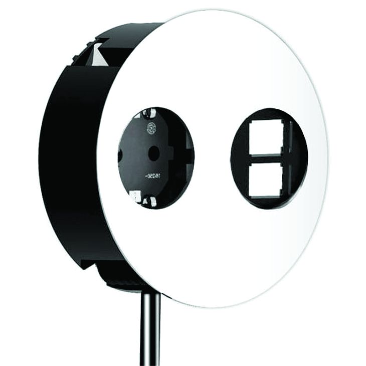Électrification des bureaux et gestion des câbles - Bachmann - TWIST 1x Schuko 2x Keystone 0.2m blanc 60GE brillant - 931.201