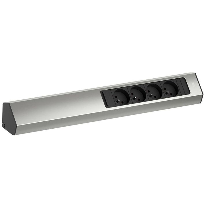 Électrification des bureaux et gestion des câbles - Bachmann - CASIA 2 4x UTE avec 2mtr. Inox look - 932.005