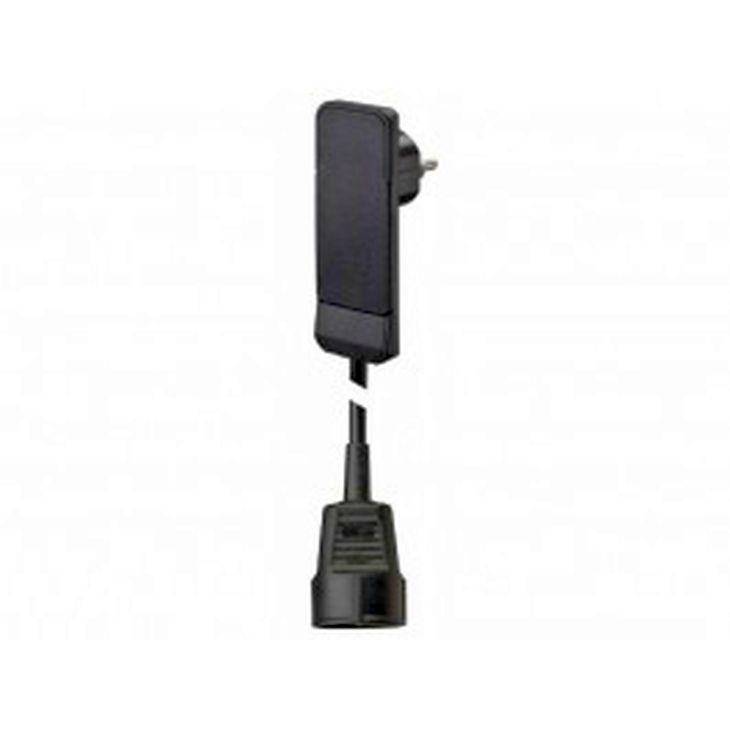 Stekkers, schakelaars en stopcontacten - Bachmann - FLAT PLUG stekker UTE compatibel (SHUKO) met kabel 1,5m H05VV-F 3G1,5mm² en koppelstekker zwart - 933.005