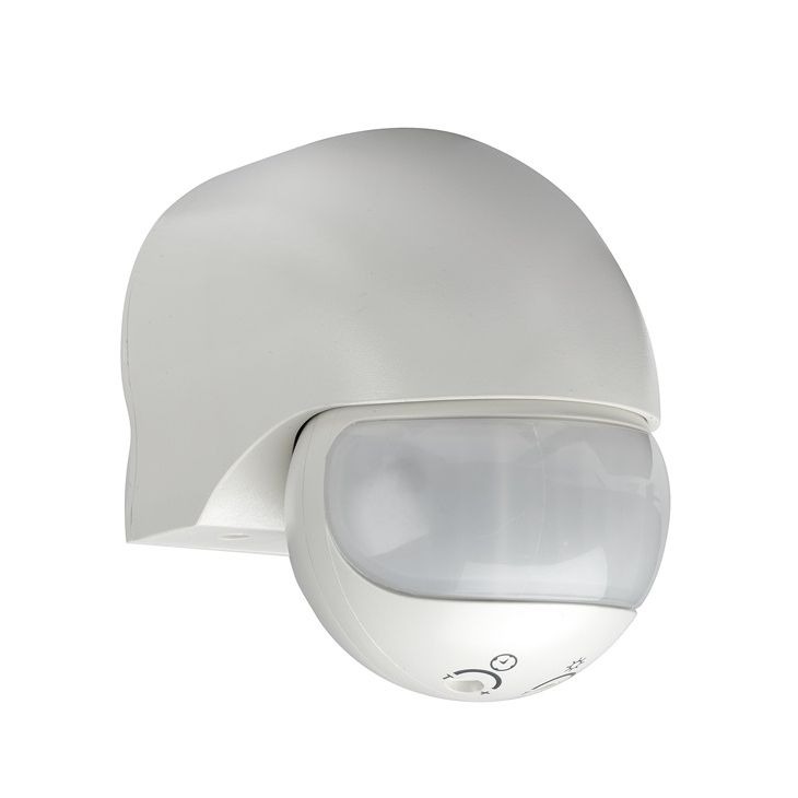 Smart home en building - Grothe - McGuard Mini 180, BM180ws Witte kunst. opbouw bewegingssensor, 230V AC, IP 44 - 94513