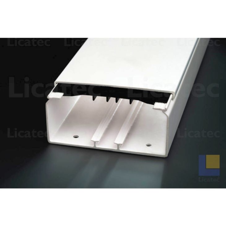 Matériel d'installation - Licatec - Goulotte CK 130x60mm RAL 9010 L:2000mm - 9505-1