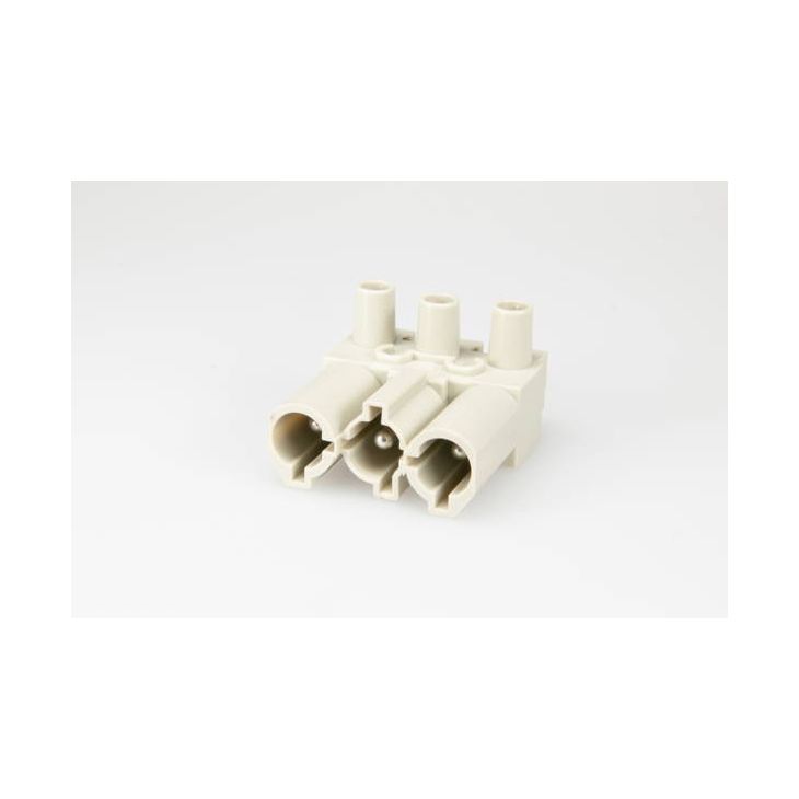 Électrification des bureaux et gestion des câbles - Adels - AC166 GST fiche mâle, 3-pôles, gris - AD162003