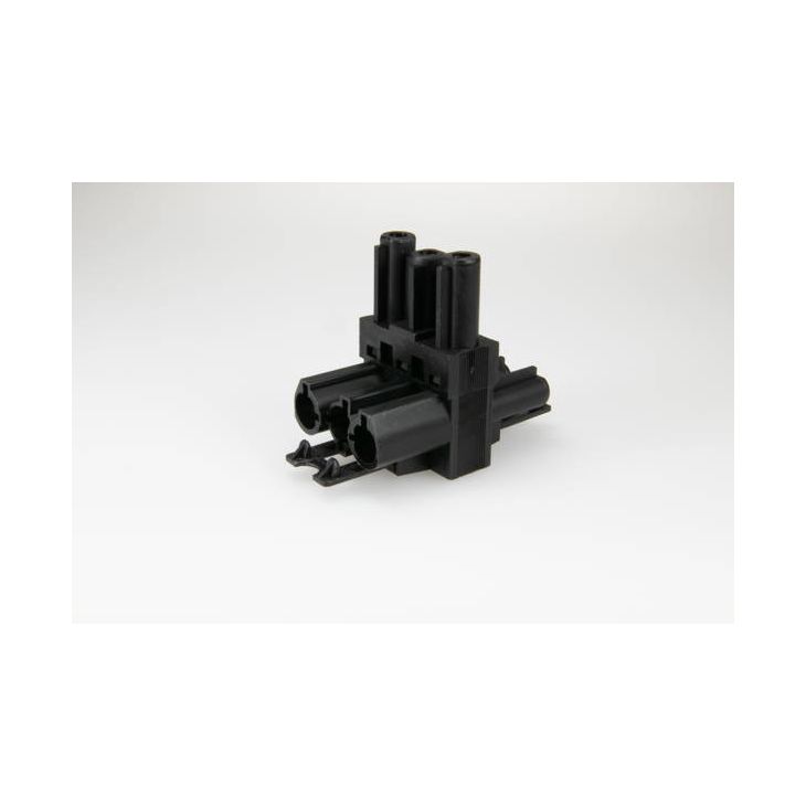 Kantoor elektrificatie en kabelmanagement - Adels - AC166 GVT 3 Splitter, 3-polig, 1 in 2 uit,  zwart - AD167163