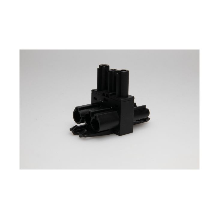 Kantoor elektrificatie en kabelmanagement - Adels - AC166 GVTA 3 Splitter, 3-polig, 1 in 2 out,  zwart - AD167263