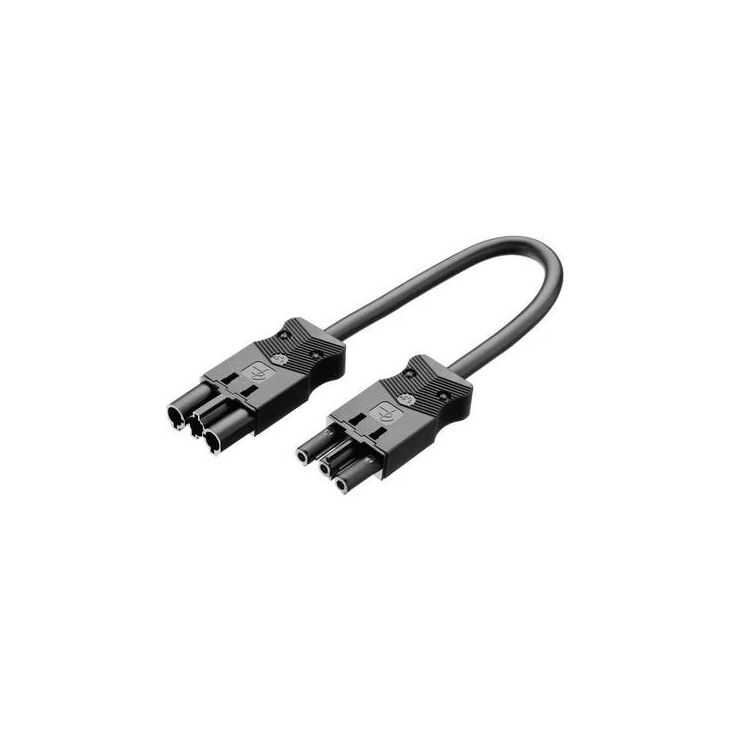 Kantoor elektrificatie en kabelmanagement - Adels - AC166 VLCG Koppelsnoer M/F, 3-polig, 1,5mm², 500cm. Zwart, B2ca - AD18421