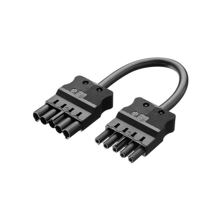 Électrification des bureaux et gestion des câbles - Adels - AC166 VLCG Cordon de connexion M/F, 5-pôles, 1,5mm², 500cm. noir, B2ca - AD18650