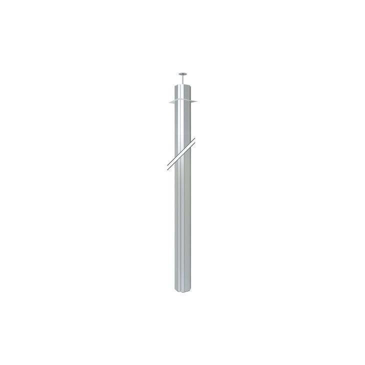 Kantoor elektrificatie en kabelmanagement - Simon - K45 Zuil nr 5 130x125mm 4 zijden hoogte3m - Aluminium - ALK5400/8