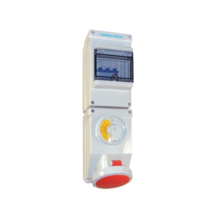 Fiches, interrupteurs et prises de courant - Walther Werke - Wandsteckdose 32A 5P 400V 6h IP67 - AU139TA