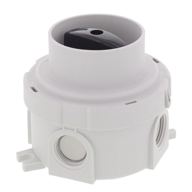 Stekkers, schakelaars en stopcontacten - Wiska - COMBI 304 Draaischakelaar RS/1-2 LG  serie  IP66/67 (RAL7035) grijs - 10111002