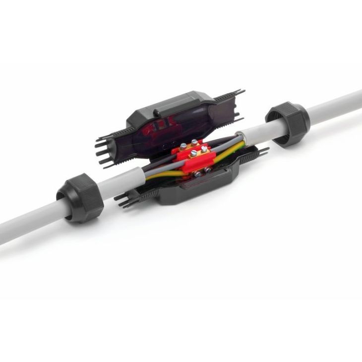 Installatiemateriaal - Raytech - DINO-N zwarte micro-verbindingsmof met voorgevulde gel IP68/IP69K 4x4mm² (1 st) - DINO-N