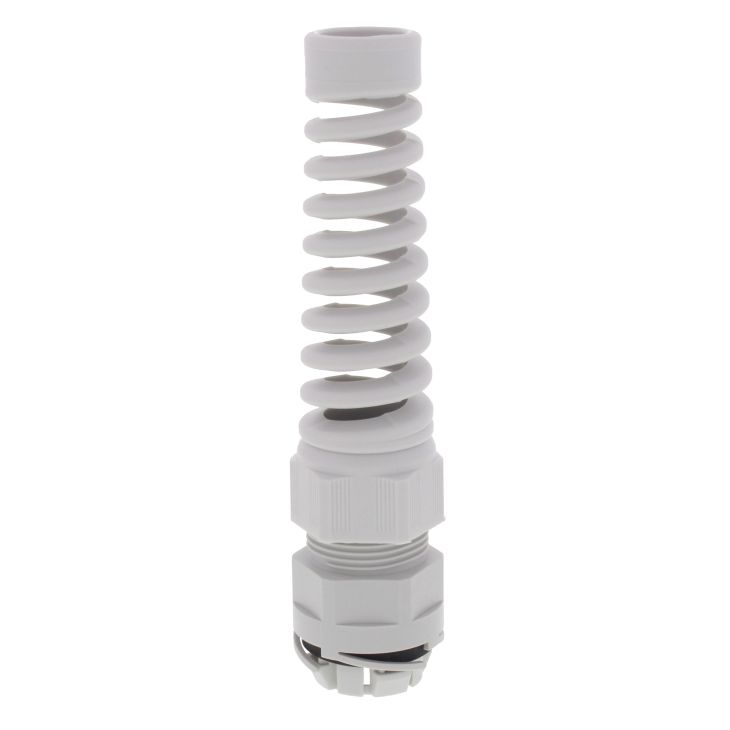 Installatiemateriaal - Wiska - ESKVS-P 12 LG - Kunststof polyamide wartel PUSH -IN met kabelbescherming M12 (RAL 7035) grijs - 10112635