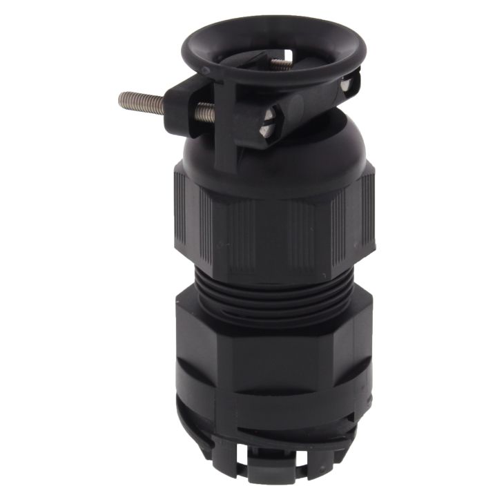 Installatiemateriaal - Wiska - ESKVZ-P 25 BK - Kunststof polyamide wartel PUSH -IN met externe trekontlasting M25 (RAL 9005) zwart - 10112066