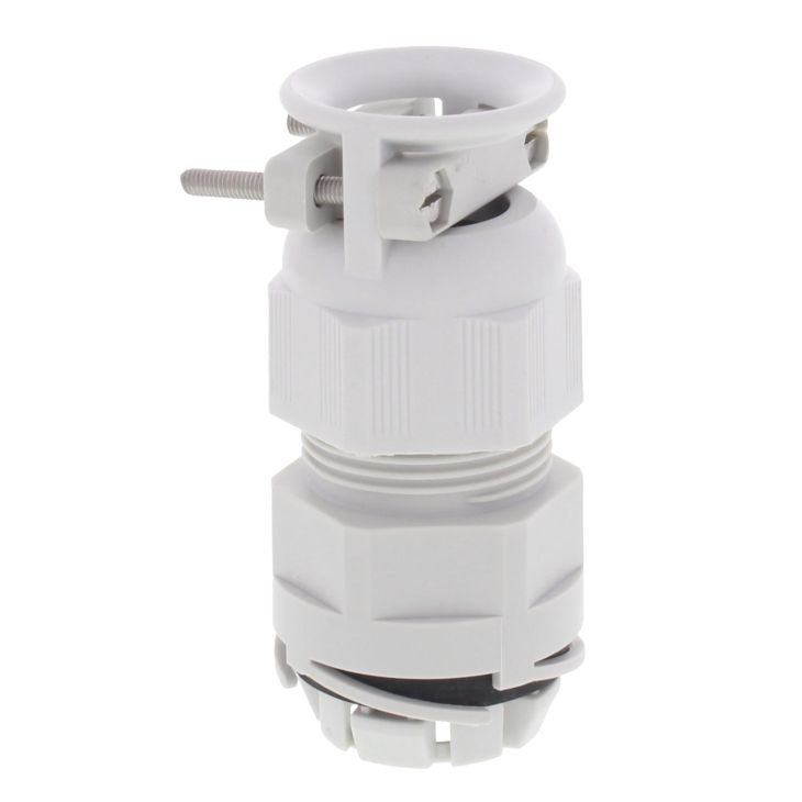 Installatiemateriaal - Wiska - ESKVZ-P 20 LG - Kunststof polyamide wartel PUSH -IN met externe trekontlasting M20 (RAL 7035) grijs - 10112645