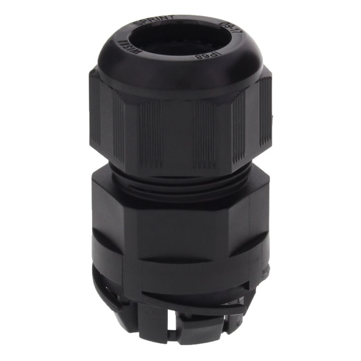 Installatiemateriaal - Wiska - ESKV-P 16 BK - Kunststof polyamide wartel PUSH -IN M16 (RAL 9005) zwart - 10112632