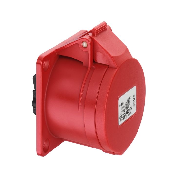Stekkers, schakelaars en stopcontacten - ABL - CEE flenscontactdoos recht, IP44, 16A, 3-polig, 230V, 6h, blauw - F31S201