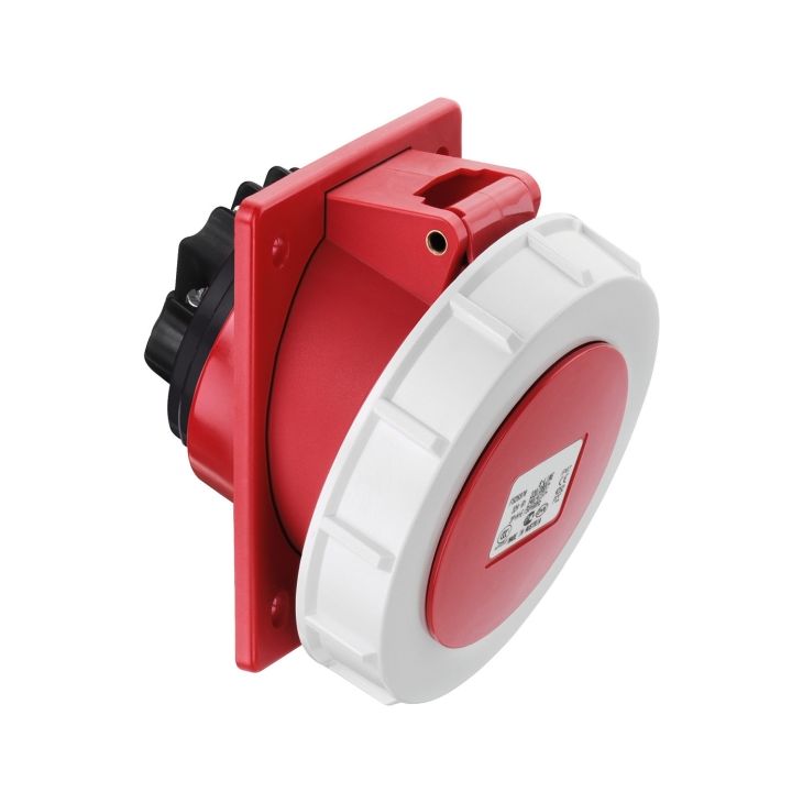 Fiches, interrupteurs et prises de courant - ABL - Prise CEE sur embase, inclinée de 20°, IP67, 16 A, 3 pôles, 230 V, 6h, bleu - F31S283