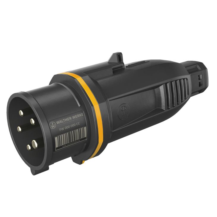 Fiches, interrupteurs et prises de courant - Walther Werke - NEO Fiche One Touch 16A 5P 4h IP54 110Vavec cages à  ressort - FW210504CC