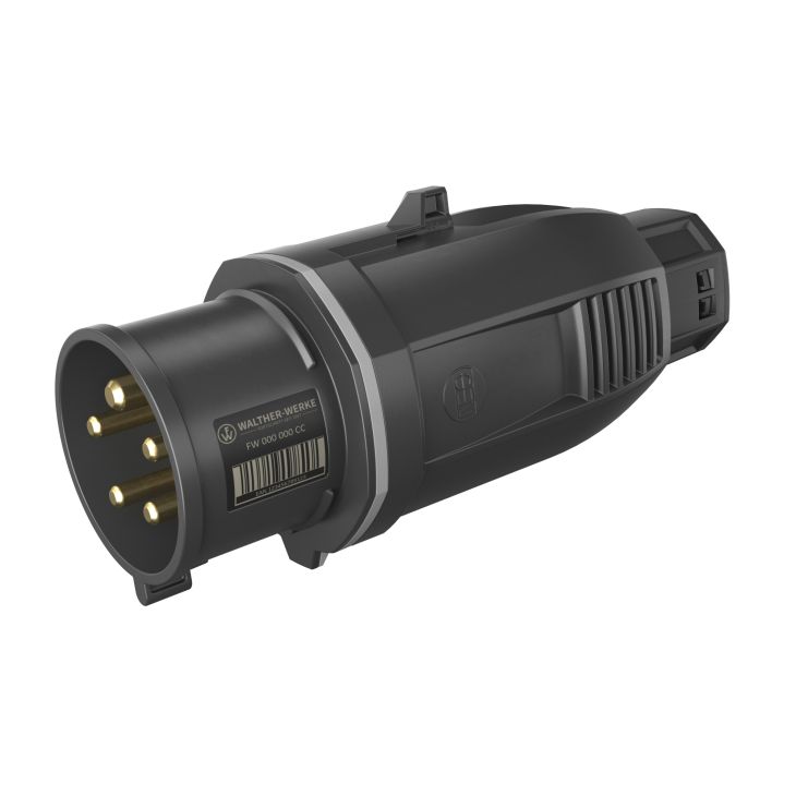 Fiches, interrupteurs et prises de courant - Walther Werke - NEO Fiche One-Touch 32A 5P 12h IP54 1000V avec pince à ressort - FW230512CC
