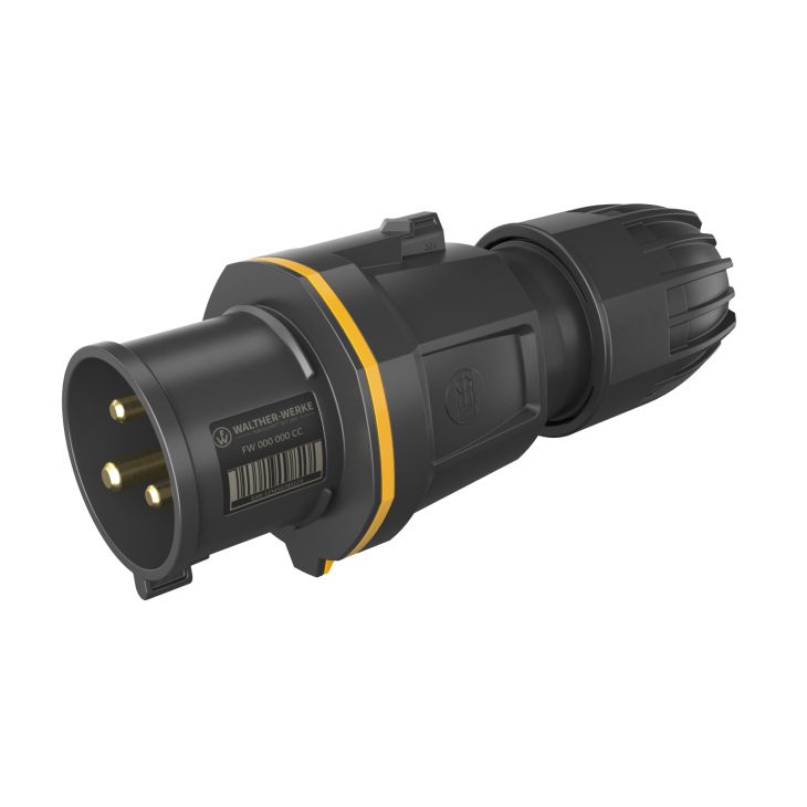 Stekkers, schakelaars en stopcontacten - Walther Werke - NEO Stekker Classic 32A 3P 4h IP54 130V met veerklem - FW231304CC