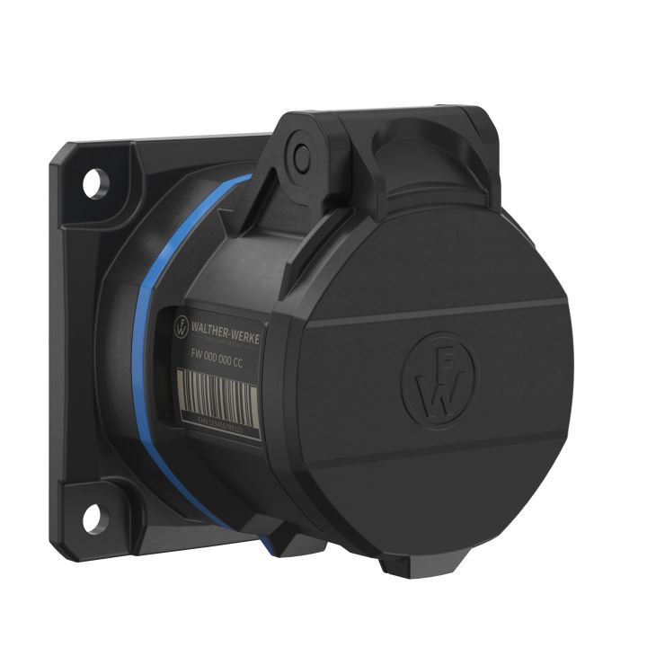 Fiches, interrupteurs et prises de courant - Walther Werke - NEO Prise murale droite 16A 4P 9h IP54 230V avec connexion à vis - FW410409CC