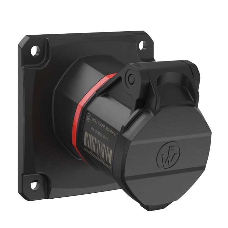 Stekkers, schakelaars en stopcontacten - Walther Werke - NEO Opbouwstopcontact Schuin 16A 3P 9h IP54 400-440V met schroefaansluiting - FW510309SK