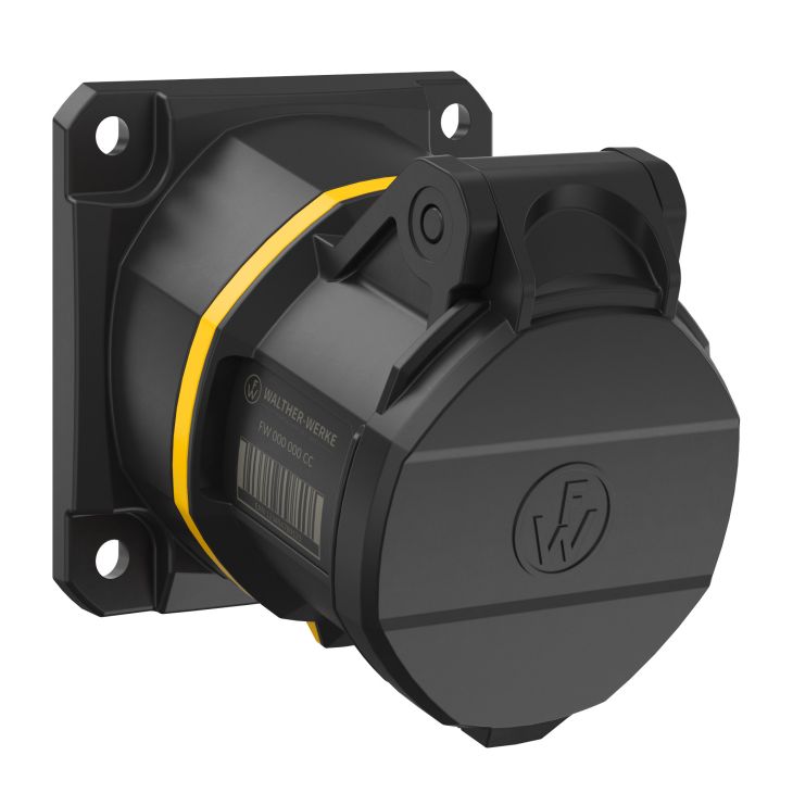 Stekkers, schakelaars en stopcontacten - Walther Werke - NEO Opbouwstopcontact Schuin 16A 4P 4h IP54 130V met veerklem - FW511404CC