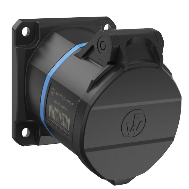 Stekkers, schakelaars en stopcontacten - Walther Werke - NEO Opbouwstopcontact Schuin 16A 5P 9h IP54 230V met veerklem - FW511509CC