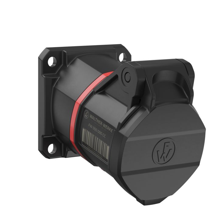 Stekkers, schakelaars en stopcontacten - Walther Werke - NEO Opbouwstopcontact Schuin 16A 4P 9h IP54 400-440V met veerklem - FW512309CC