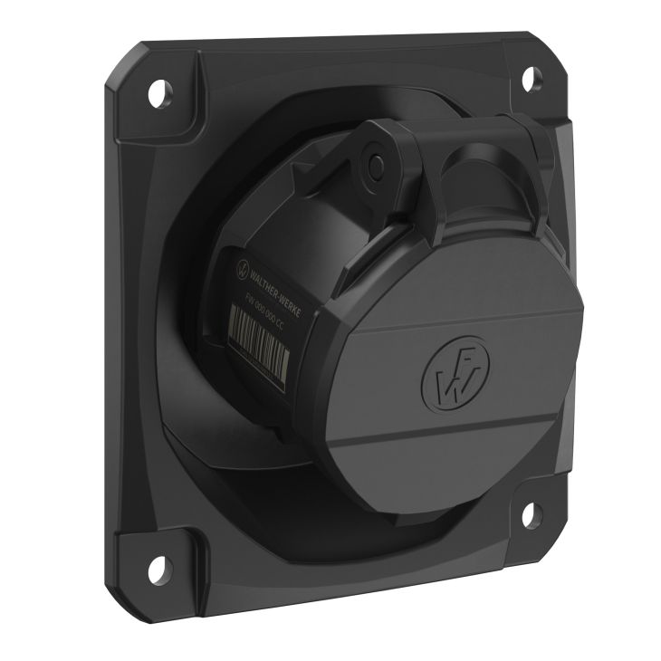 Stekkers, schakelaars en stopcontacten - Walther Werke - NEO Opbouwstopcontact Schuin 16A 4P 7h IP54 500V met veerklem - FW512407CC
