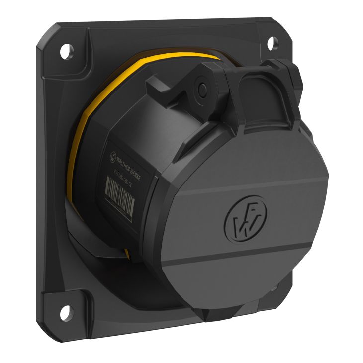 Stekkers, schakelaars en stopcontacten - Walther Werke - NEO Opbouwstopcontact Schuin 32A 3P 4h IP54 130V met veerklem - FW532304CC