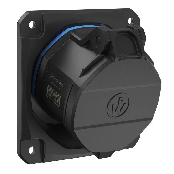 Stekkers, schakelaars en stopcontacten - Walther Werke - NEO Opbouwstopcontact Schuin 32A 5P 9h IP54 230V met veerklem - FW532509CC