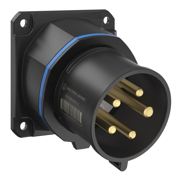Stekkers, schakelaars en stopcontacten - Walther Werke - NEO Toestelstekker Schuin 16A 5P 9h IP54230V fasenwisselaar schroeven - FW713509PH