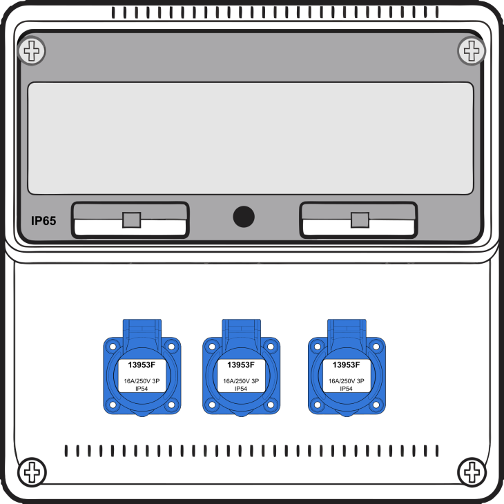 Matériel d'installation - Famatel - Boîte murale combi Medium - 3x mono 230V - int + disj (2) - 10kA - FWC-M-01-10kA